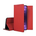 Housse pour apple iphone 15 pro max - etui coque pochette portefeuille + film ecran - rouge magnet