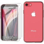 Housse pour apple iphone se (2020) 4. 7 3 pack verre tremp + transparent housse etui tlphone protection ...