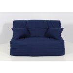 Housse bz 140x190 matelass�e bleu marine