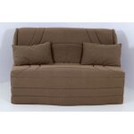 Housse bz 140x190 matelass�e marron taupe