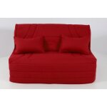 Housse bz 140x190 matelass�e rouge