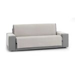 Housse - canap 3 place couvre - canap en polyester - coton coloris beige - longueur 220 x profondeur ...