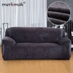 Housse de canape extensible merkmak 3 places velours revetement de canape lastique pour canape protege ...