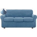 Housse canap extensible protege canape 3 places avec accoudoirs spandex housse de canap epaissie protection ...