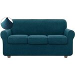 Housse canap extensible protege canape 3 places avec accoudoirs spandex housse de canap epaissie protection ...