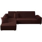 Housse de canap� - folaya - housse dangle - marron - extensible - 2 / 3 places