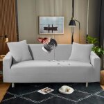Housse de canap� - haopyou - extensible - imperm�able - 3 places - gris - 175 - 210 cm
