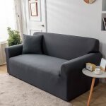 Housse de canap� impermeable 3 places avec accoudoirs rev�tement de canap� extensible couleurs unies ...
