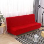 Housse de canap - lit sans accoudoirs velours pais extensible 3 places pour canap ou pliant antidrapantrou ...
