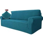 Housse de canap stretch impermable - leoclotho - 3 places - vert bleu