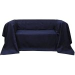 Housse de canap - vidaxl - bleu marine - 270x350 cm - micro - sude - lavable en machine