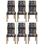 Housse de chaise 6 pices housse de salle  manger pour un ajustement universel trs facile  nettoyer ...