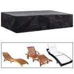 Housse de chaise de jardin vidaxl - 218 x 77 x 55 cm - noir - impermable et rsistante aux uv