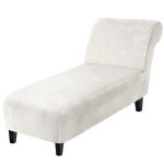Housse de chaise longue en velours housse de canap� inclinable extensible sans accoudoirs pour salon ...
