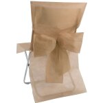 Housse de chaise mariage avec noeud taupe Housse de chaise mariage avec noeud taupe