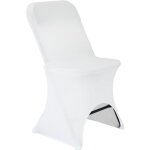 Housse de chaise pliante de r�ception - mob event pro - blanche - �lasthanne et polyester - lavable en ...