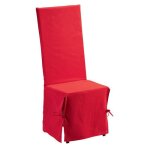 Housse de chaise renato rouge 35 x 35 x 116 cm les ateliers du linge