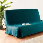Housse de clic - clac anjali coton bleu canard 140x200cm - atmosphera createur dinterieur - bleu canard ...