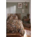 Housse de couette 140 x 200 cm double gaze de coton imprim�e cam�lia