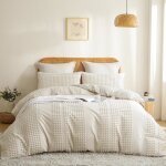Housse de couette - tuftée pom - pom - beige - 140x200 - 1 personne Housse de couette - tuftée pom - pom - beige - 140x200 - 1 personne