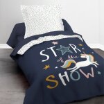 Parure de couette 140 x 200 star of the show rversible 100% coton / 57 fils / cm