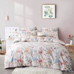 Housse de couette - noname - 200x200 cm - 2 taies 65x65 cm - animaux - rose blanc