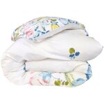 Housse de couette 200x200 cm percale coton nenuphar aqua Housse de couette 200x200 cm percale coton nenuphar aqua