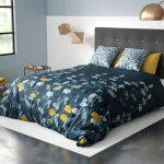 Parure de lit coton bio lunaria - housse de couette 220x240 cm avec 2 taies doreiller 63x63 cm