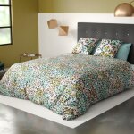 Parure de lit - telma - housse de couette 220x240 cm - coton bio - imprim