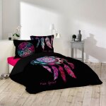 Housse de couette 220x240 porte bonheur 100% coton