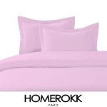 Housse de couette - homerokk 220x240?cm + 2 taies 65x65 cm100?% coton ? rose pale