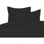 Housse de couette - homerokk - 220x240cm - 100% coton - noir - r�sistant � lusure