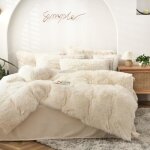 Housse de couette 220x240cm peluche flanelle chaude duveteuse parure de lit1 linge de lit 250 * 270cm ...