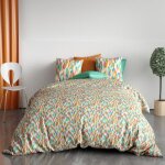 Housse de couette 240x260 cm + 2 taies 100% coton 57 fils poppy