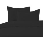 Housse de couette - homerokk - 240x260 cm - 100% coton - noir - 57 fils / cm