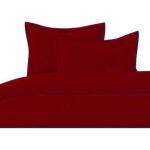 Housse de couette - homerokk - 240x260 cm - 100% coton - rouge - 57 fils / cm