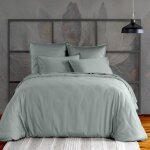Housse de couette 240x260 cm satin de coton celadon