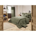 Housse de couette 260 x 240 cm ? double gaze de coton ? ga�a romarin