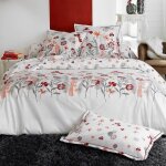 Housse de couette 260x240 cm percale pur coton petite folie rouge