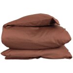 Housse de couette 260x240 cm satin de coton grand htel marron