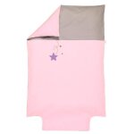 Housse de couette bébé coton bio pluie détoiles rose 100x140 cm - rose - ptit basile Housse de couette bébé coton bio pluie détoiles rose 100x140 cm - rose - ptit basile