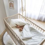 Housse de couette bb coton lav 80x120 - someo beige - someo