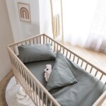 Housse de couette bb coton lav 80x120 - someo kaki - someo