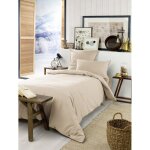 Housse de couette candice toutes dimensions flanelle de coton - candice sable - housse de couette 140 ...