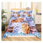 Housse de couette - chat mignon - 220x240cm - microfibre - imprimé 3d - lavable en machine Housse de couette - chat mignon - 220x240cm - microfibre - imprimé 3d - lavable en machine