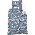 Housse de couette circuit de voitures enfant 140x200 + taie doreiller 63x63 cm - parure de lit 1 personne ...