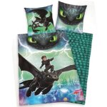 Housse de couette - dragon - noir - 100% coton - 135x200 cm - taie 80x80 cm