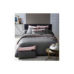 Housse de couette frou frou anthracite n?ud gris anthracite 140x200 cm