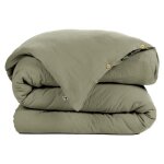 Housse de couette gaze de coton 140 x 200 cm gaia coloris romarin