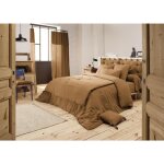 Housse de couette 260 x 240 cm ? double gaze de coton ? ga�a camel